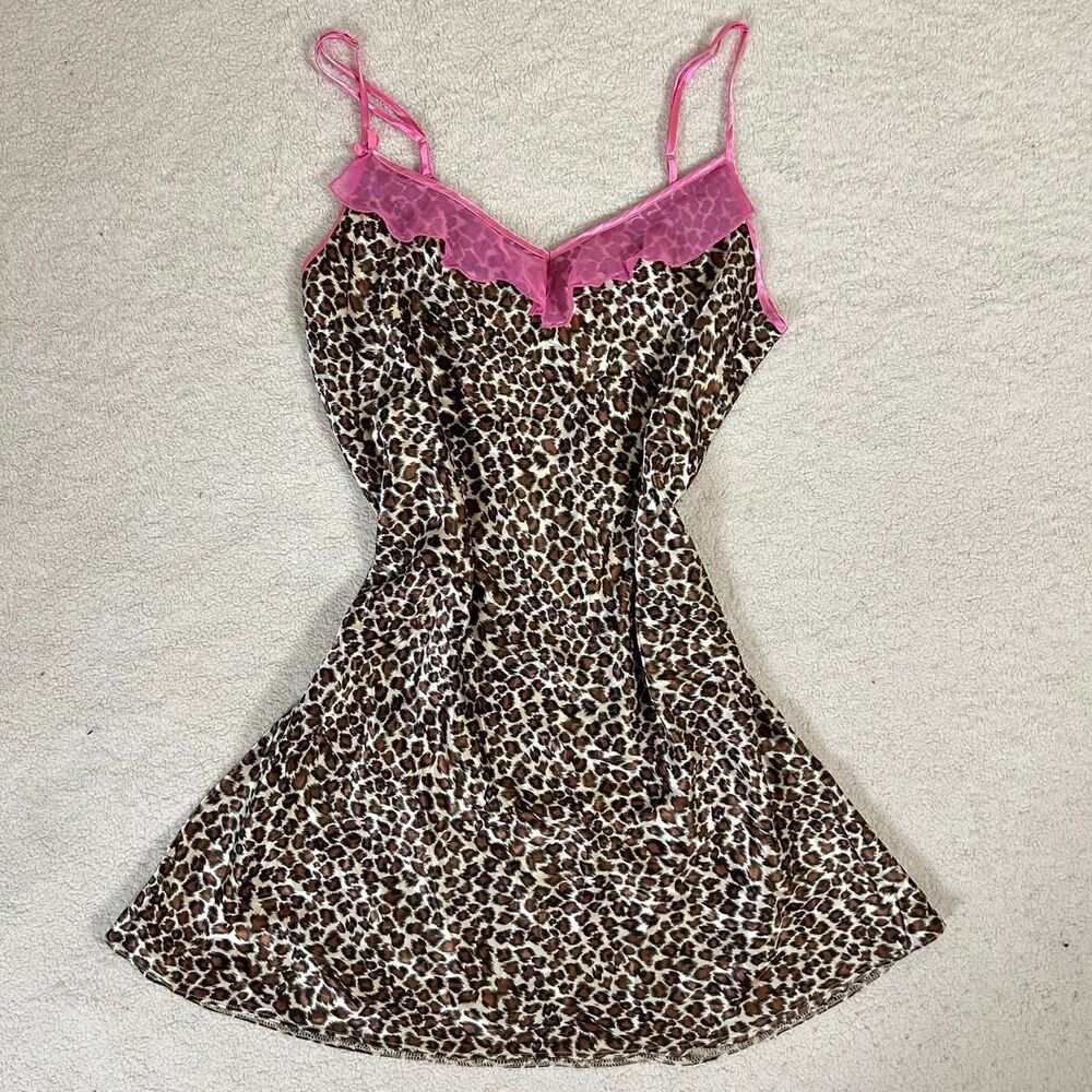 Kathryn Pink and Leopard Gyaru Slip Dress